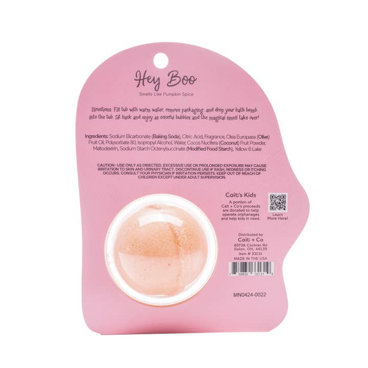 Cait + Co - Wholesale Bath Bomb/Fizz - Halloween Ghost & Pumpkin Clamshell Bath Bomb1