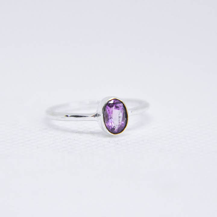 Zumki - Wholesale Single Stone/Solitaire Ring - Simple and Minimal Natural Gemstone Silver and Brass Ring8
