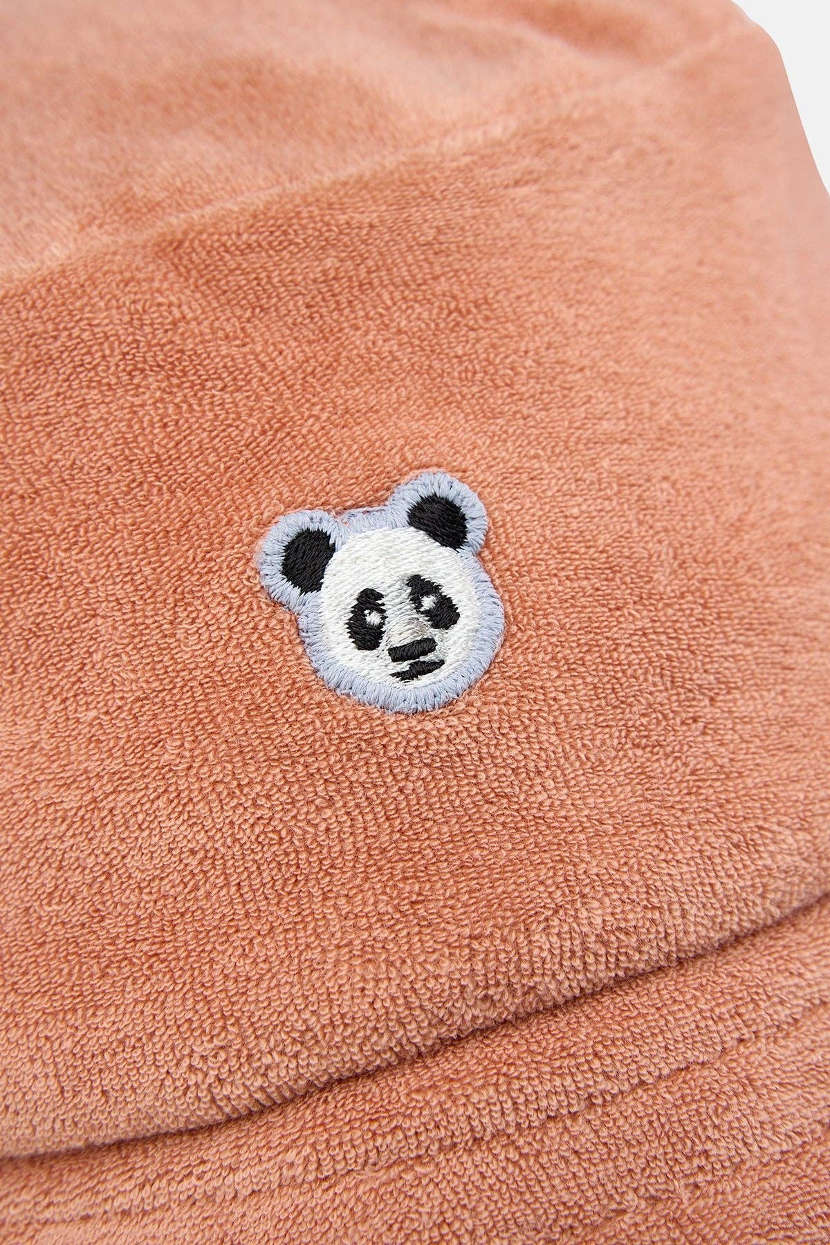 REMOVED BRAND - Wholesale Bucket Hat - Unisex - Panda Terry Bucket Hat - Light Brown6