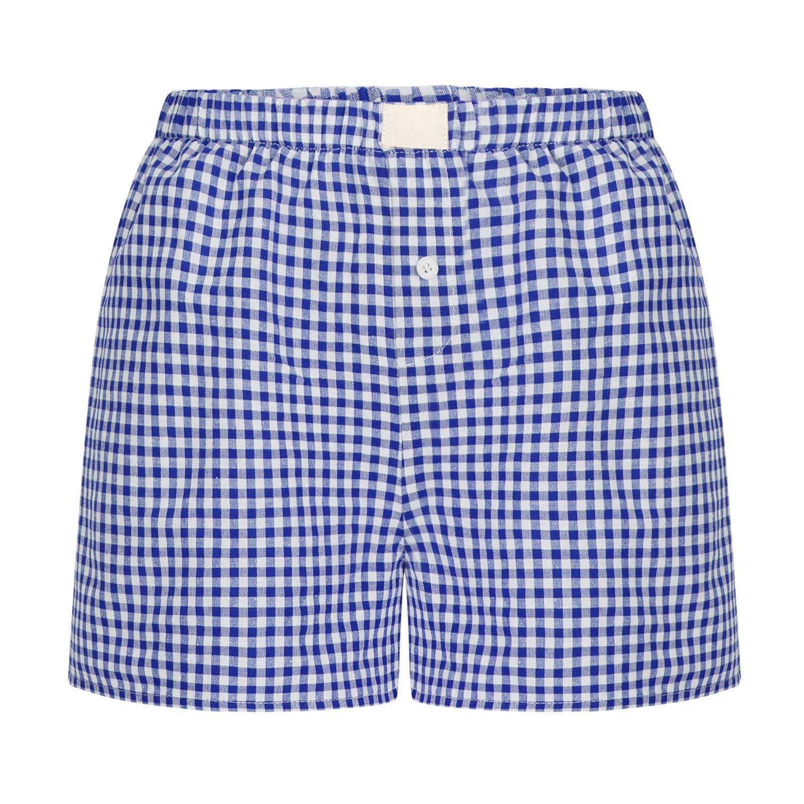 Rosa Clothing - Wholesale Lounge Shorts - Women's - Lysandra Gingham Pull-On Boxer Shorts0