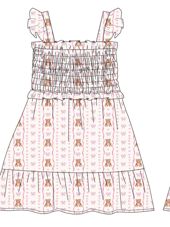 Cherie - Robe à smocks pour la vente par Blush Lotus