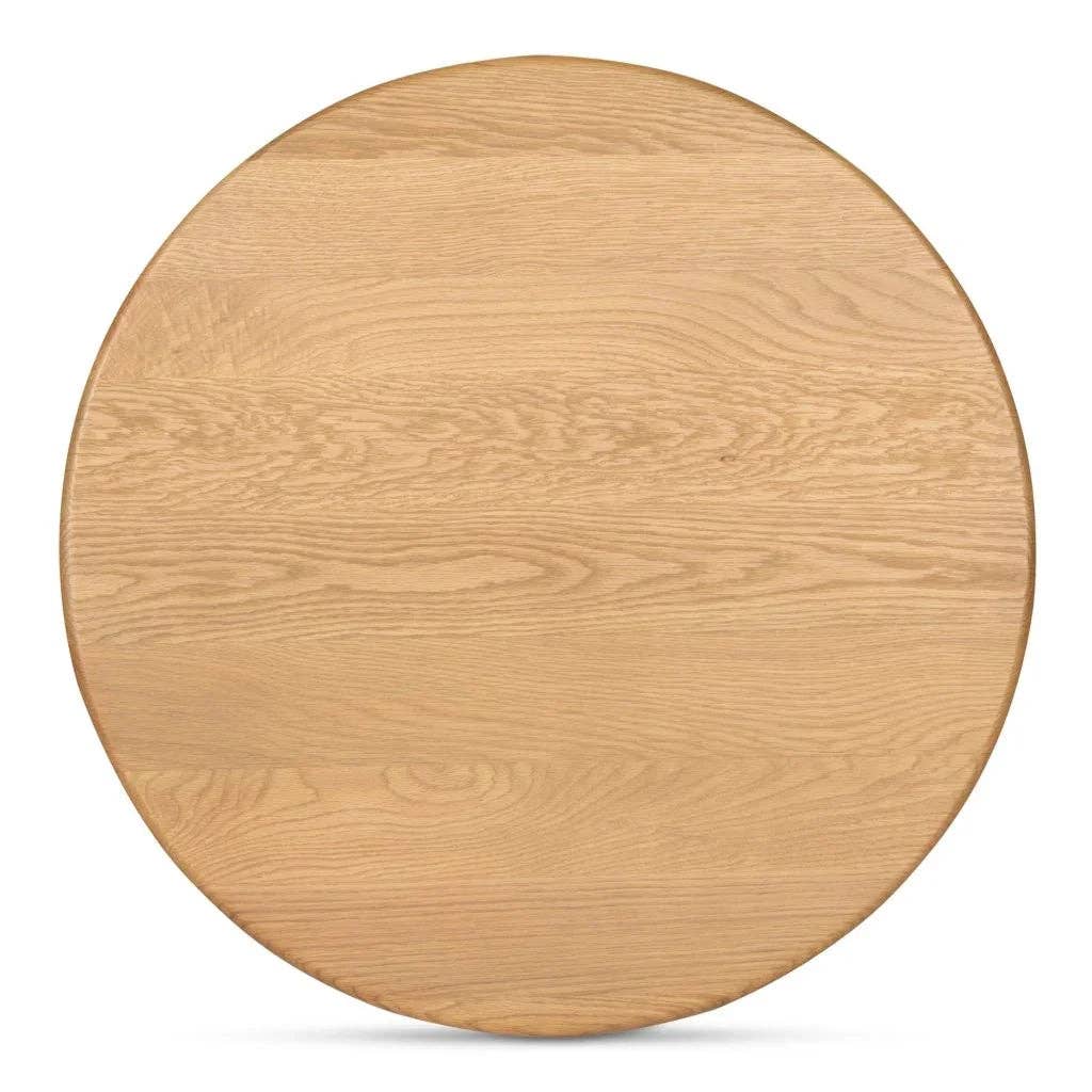 LOOMLAN - Wholesale Coffee Table - Penny Solid Oak Top Round Coffee Table21