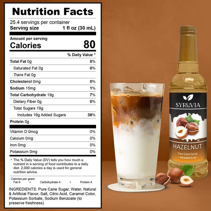 Syruvia - Wholesale Flavored Syrup - Hazelnut Syrup2