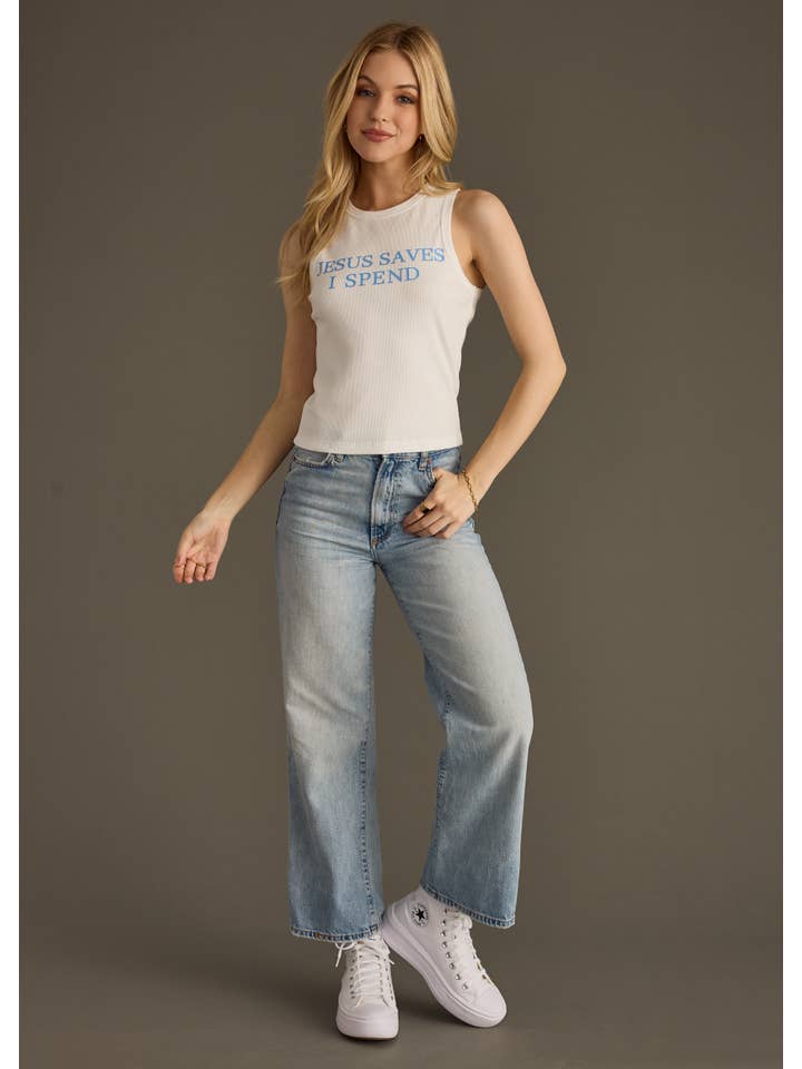 Panache Apparel Co. - Wholesale Tank Top - Women's - Jesus Saves I Spend Tank Top