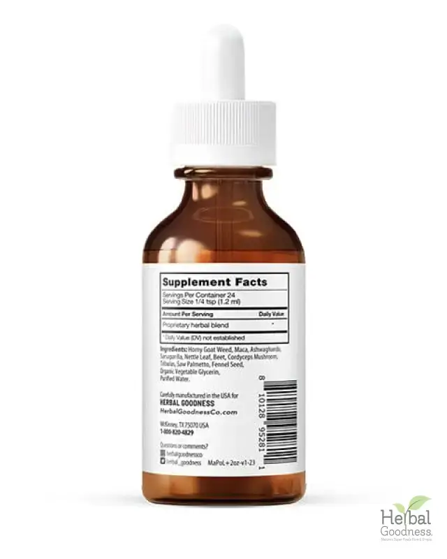 Herbal Goodness - Vendita all'ingrosso Vitamine/integratori orali - Man Up Men 2fl.oz - A base di piante - Bontà Erboristica2