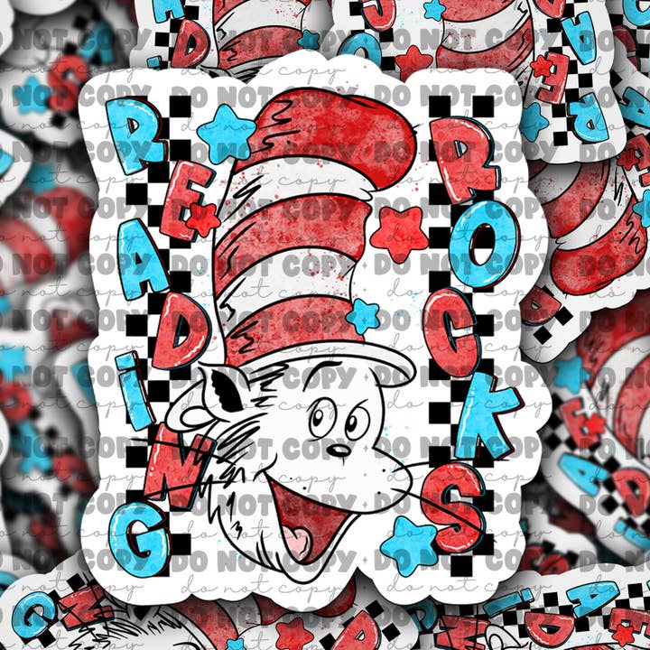 DC691 læser bøger Die cut klistermærke 3-5 hverdage TAT for engroshandel hos It's Transfer Time