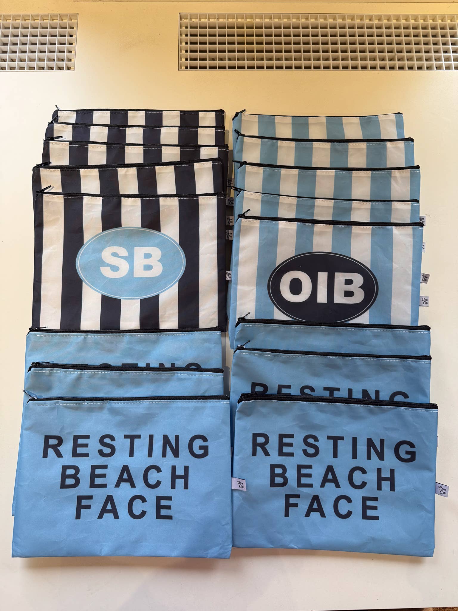 Anne Cate - Wholesale Beach Bag - Beach Stripe Sailcloth Pouch Sunscreen Bag - Add your Beach7