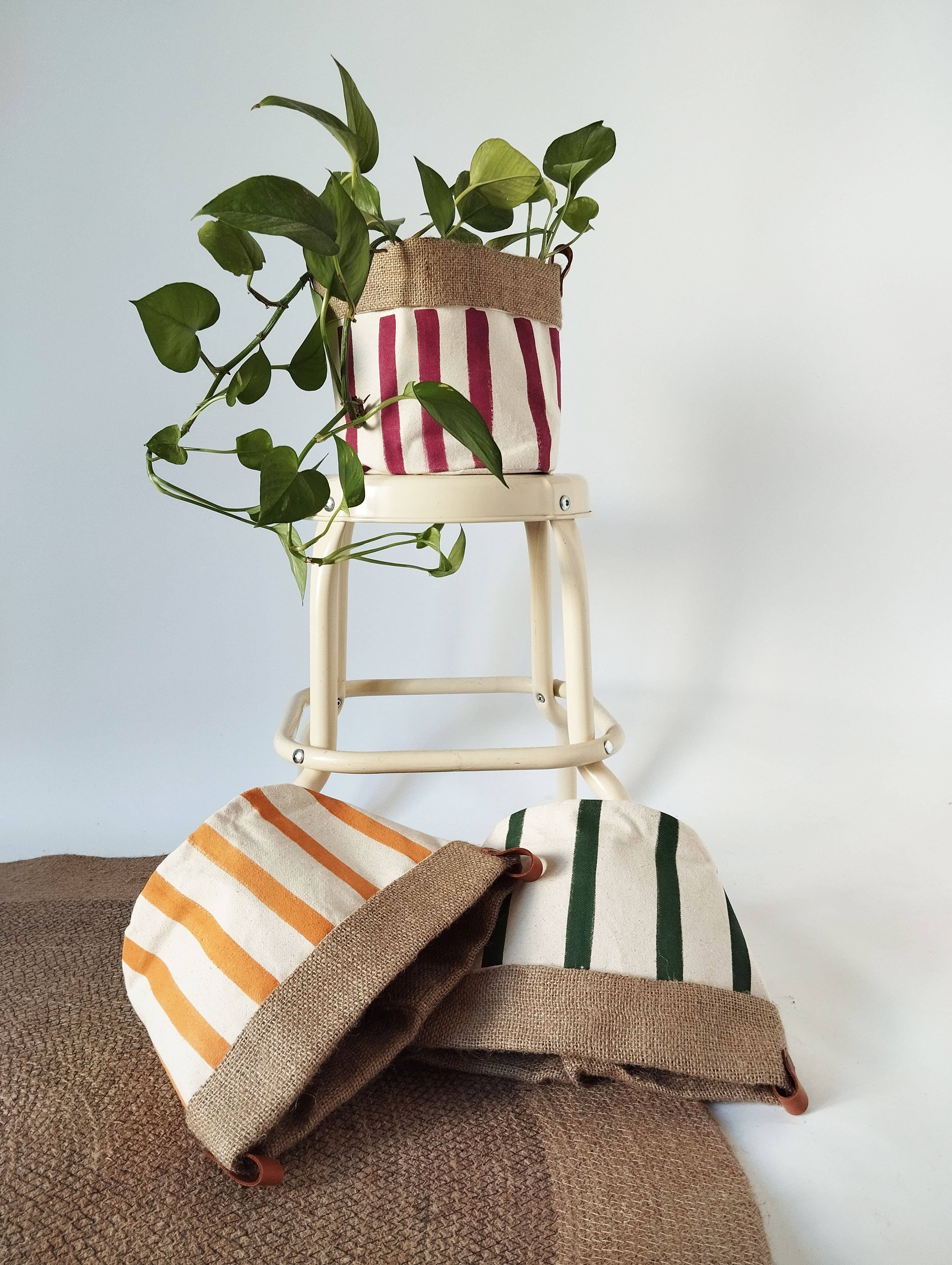 The Ink Job – Engroshandel Plantekrukke – Mellemstor indendørs plantepotte med striber8