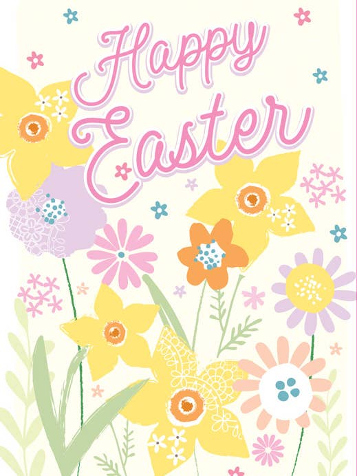 Påskkort, Öppna, Skriv ut blommor för wholesale av Piccadilly Greetings