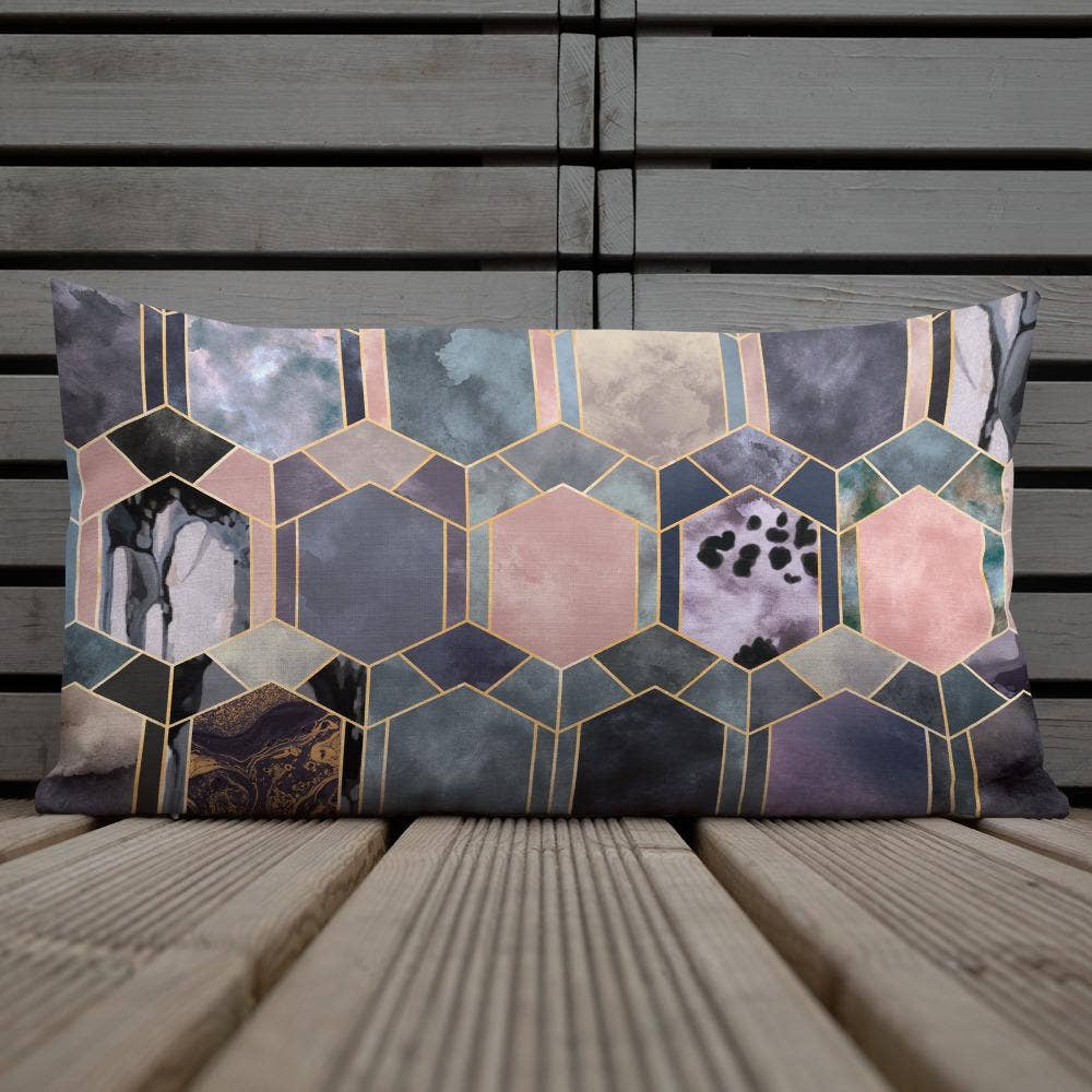 Cushion Covers Store – wholesale Prydnadskuddfodral – Geometrisk marmor känsla kuddfodral0