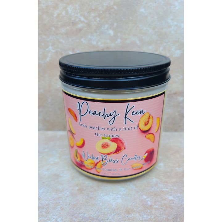 WBC Shops - Wholesale Jar/Filled Candle - Peachy Keen Peach Scented Soy Candle 1