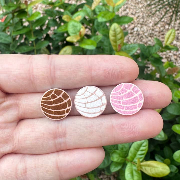 Laser & Color Designs LLC - Wholesale Stud/Post Earrings - Conchas Earrings | Food Earrings | Bread Earrings5