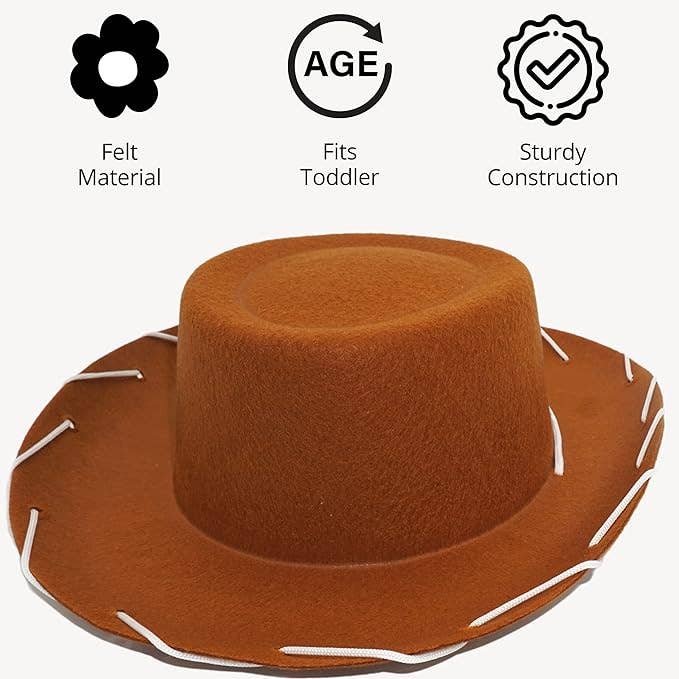 4E's Novelty - Wholesale Cowboy Hat - Kids - 4E's Novelty Child Brown Cowboy Hat for Toddlers & Kids Felt - Kid Cowboy Costume Hat for Boys & Girls Ages 3 4 5 Year Old
