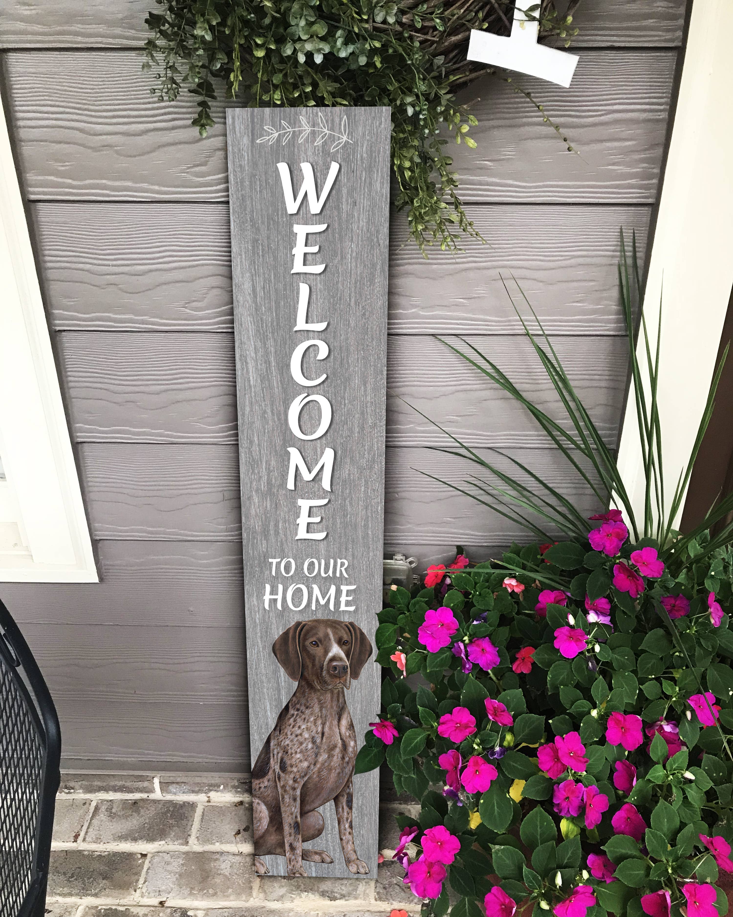 E&S Pets - Wholesale Sign - German Shorthaired pointer Welcome sign1