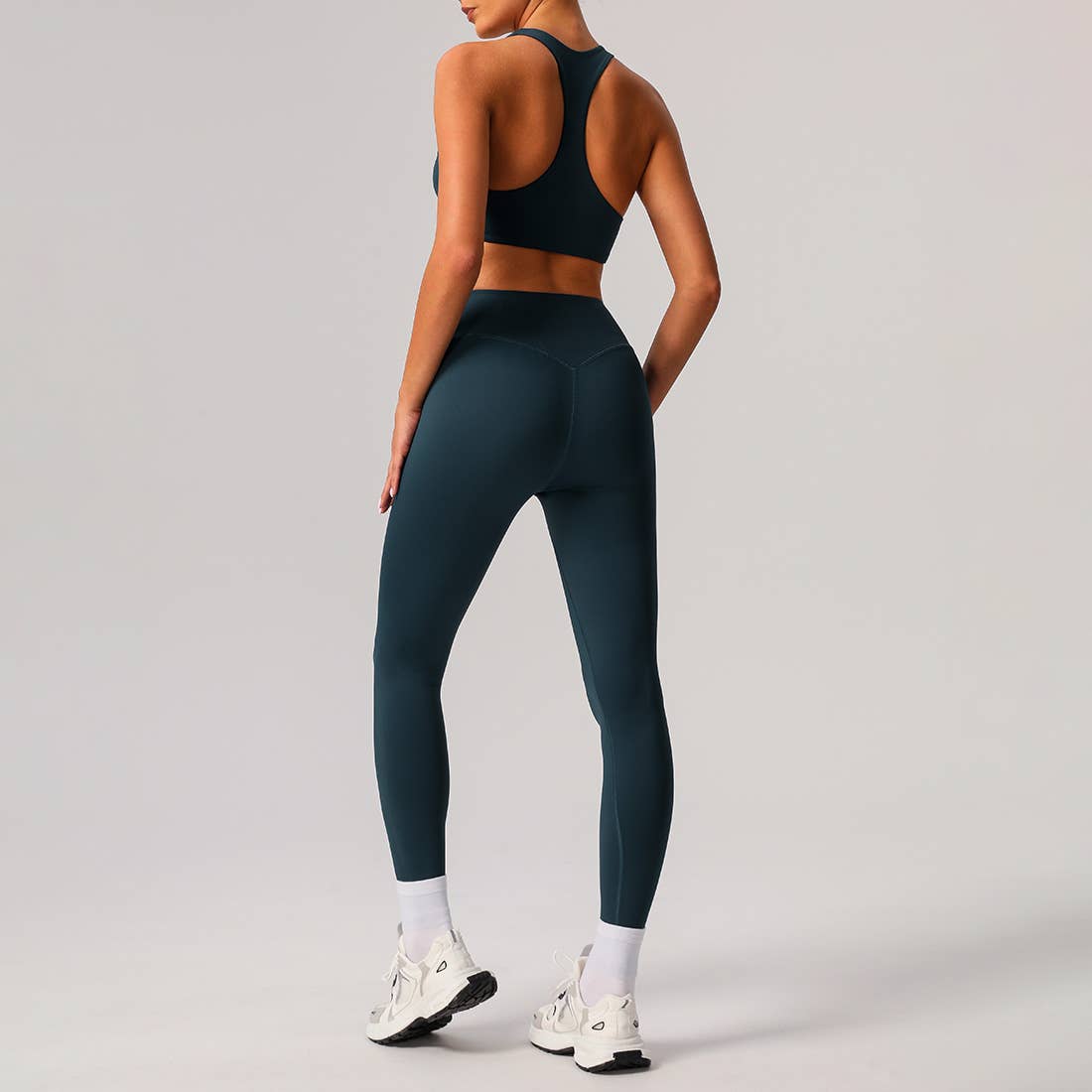 Sodalemon - Wholesale Activewear Set - Women's - U-Shaped Sports Bra High Stretch Sports Leggings 2-Piece Set7