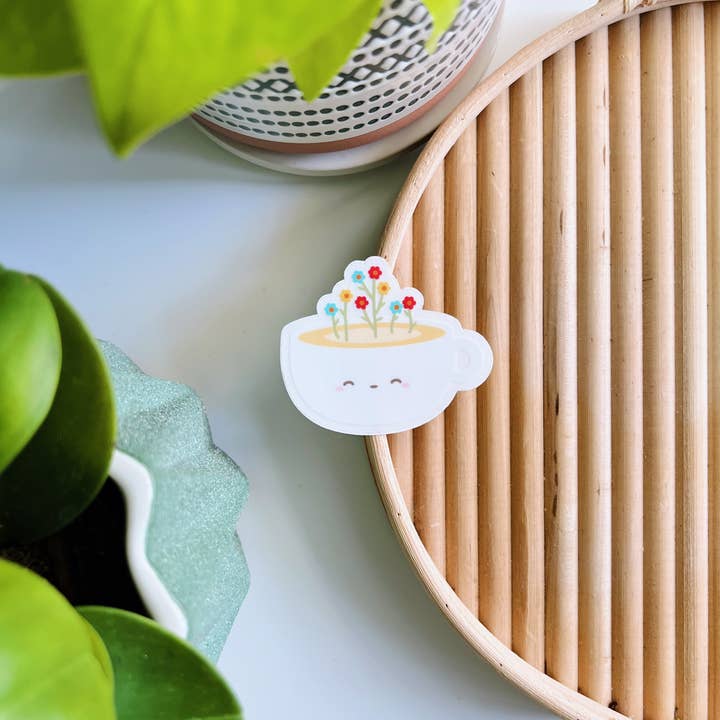 Matcha Paper Co. - Wholesale Sticker - Bloom Latte Cups Clear Vinyl Stickers5