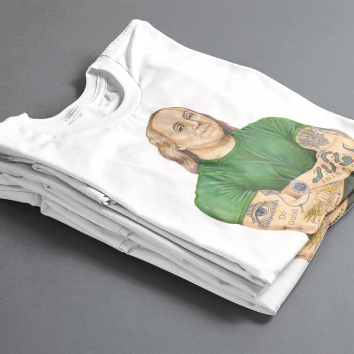 Buff Ben (Benjamin Franklin) T-Shirt for wholesale by LX Artworks