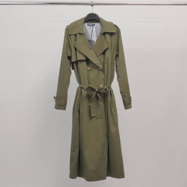 Cecile Wang – Großhandel Trenchcoat – Damen – Doppelreihiger Trenchcoat mit Gürtel TDM816245