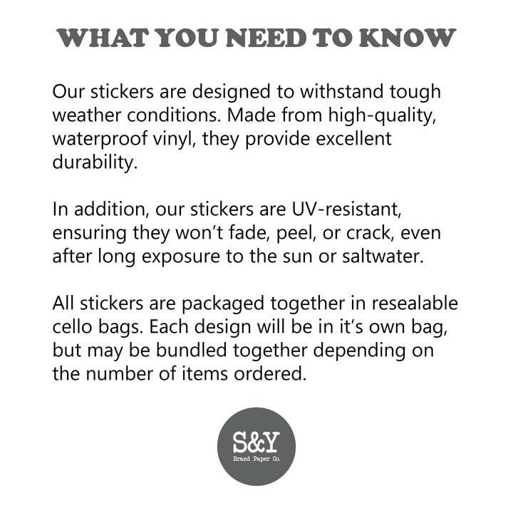 S&Y Brand Paper co. - Wholesale Sticker - DSM5 Funny Sticker2