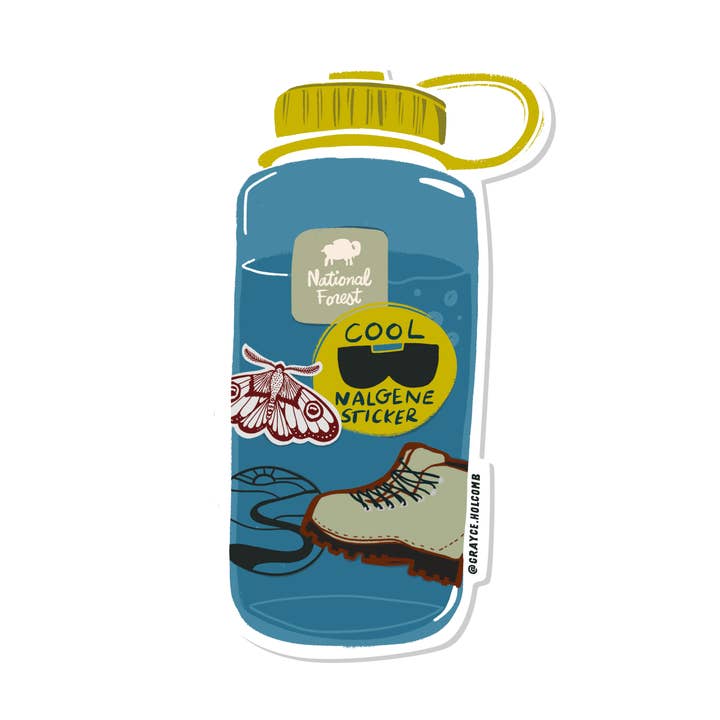 Nalgene within a Nalgene sticker for wholesale by Grayce Wylder Creative Co