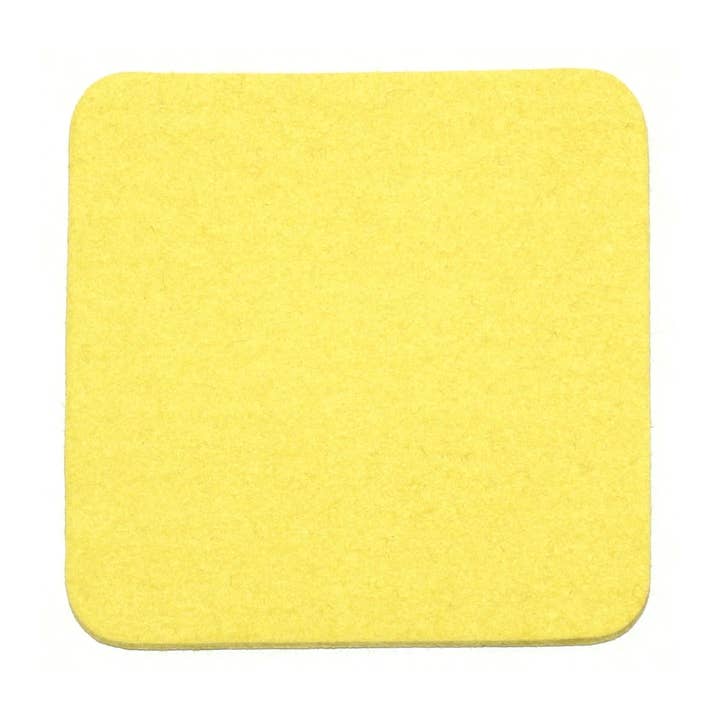 Square Coaster in 027 Lemon Yellow, 11cm for wholesale by Parkhaus Felt