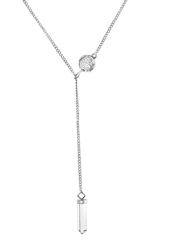 Colar Om Crystal - Prata por atacado de Bahagia