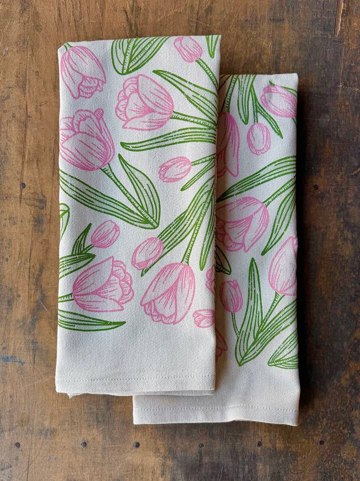 NEW Tulip Pattern Kitchen Towel for wholesale by SOUTHERN FRIED DESIGN BARN