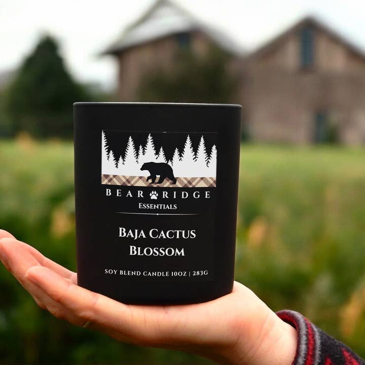 Baja Cactus Blossom 10 oz Candle for wholesale by Bear Ridge Essentials