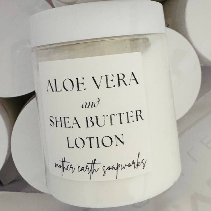 Aloe Vera and Shea Butter Lotion for Summertime and Tanning for wholesale by Mother Earth Soapworks