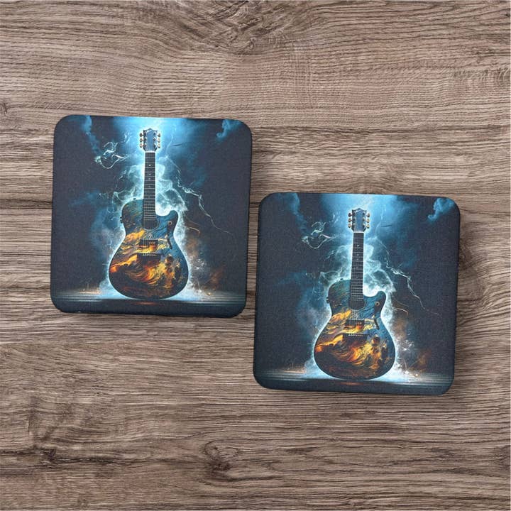 Guitar | Coaster Set for wholesale by Corksee