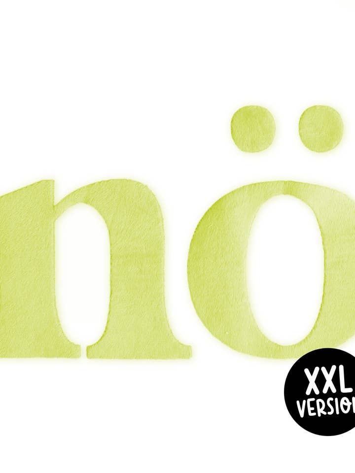 Patch Teddy - XXL nö - JAUNE FLUO *thermocollant* pour la vente par Paul und Clara