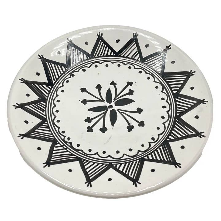 Etnico del Mondo - Wholesale Decorative Plate/Dish/Bowl - Decorative Flat Plate Tunisian Hand-Painted Ceramic #12