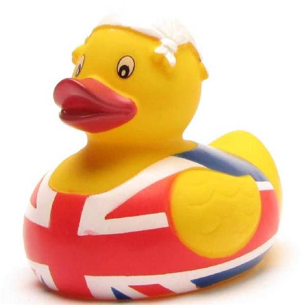 Papera di gomma con bandiera Union Jack per la vendita all'ingrosso da parte di Duckshop