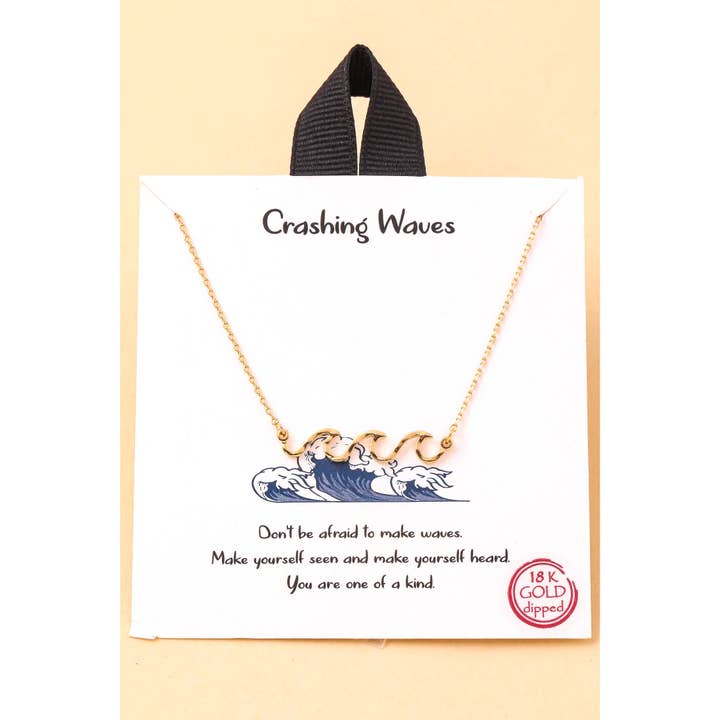 Crashing Waves Pendant Necklace for wholesale by Anarchy Street