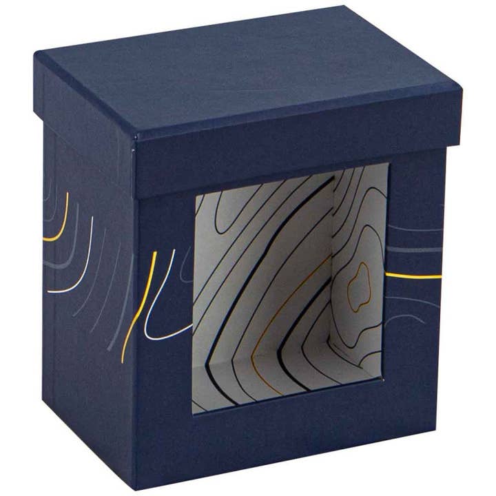Deffrennes - Wholesale Decorative Box - Abyss Blue Rectangular Cardboard Box 11.5x8x12.5cm