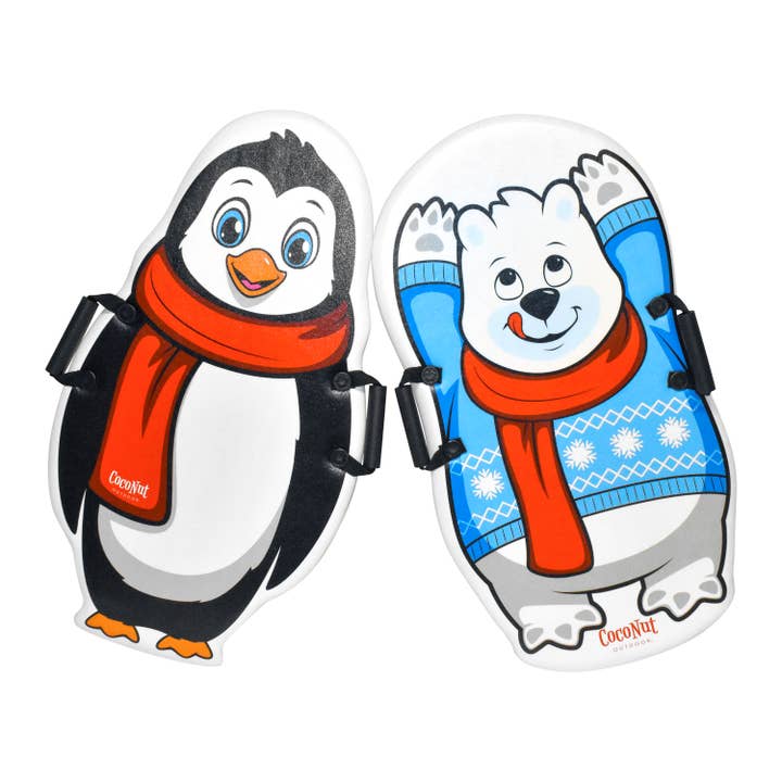 Coconut Outdoor – wholesale Sporting game – Child & baby – Foam Snow Sled 2 Pack - Penguin & Polar Bear