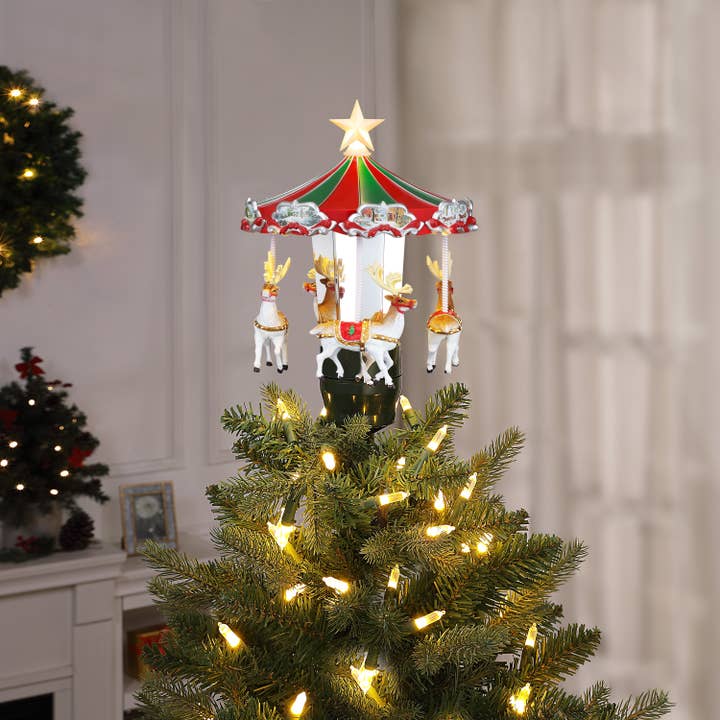 Mr. Christmas - Wholesale Tree Topper - Animated Carousel Tree Topper