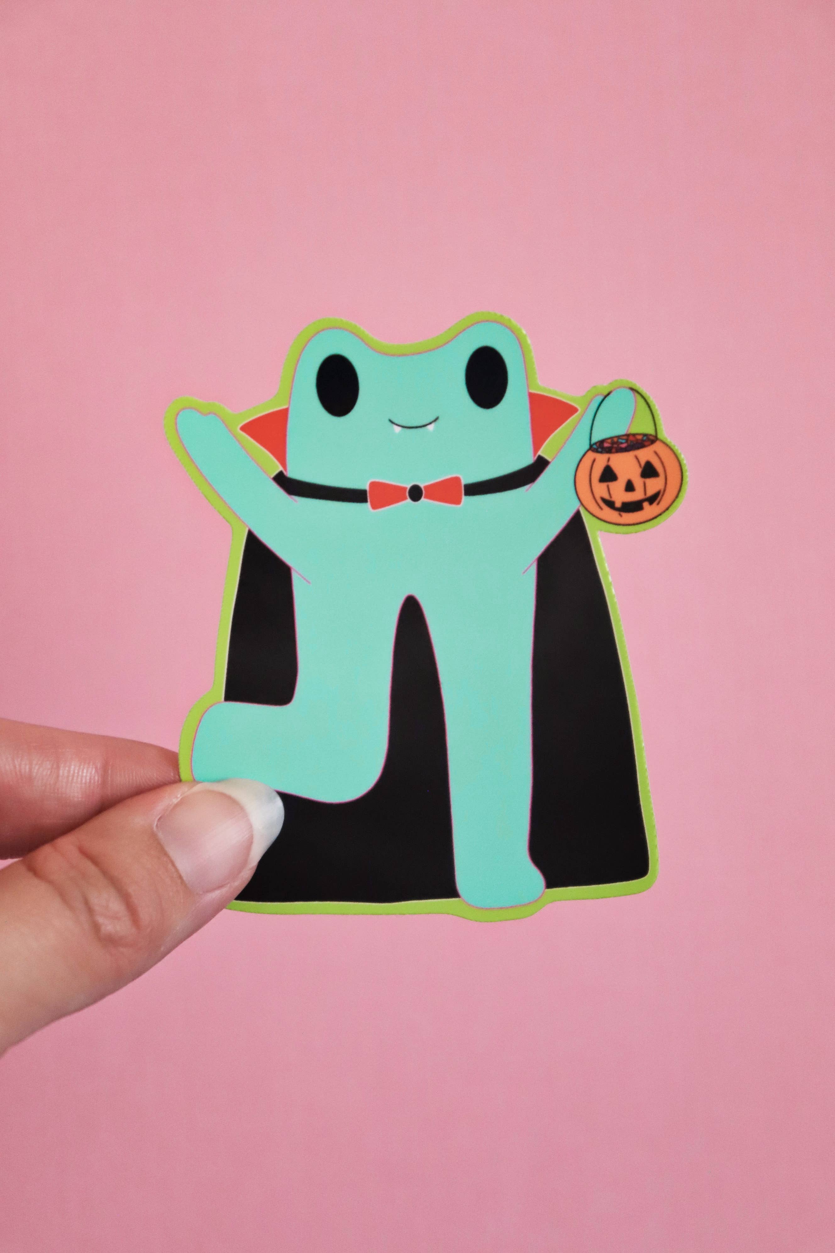 Day Dreamer Studios - Wholesale Sticker - Vicki the Vampire Froggie | Glossy Waterproof Vinyl Sticker7
