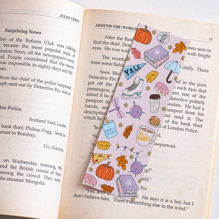 Cozy Fall Gilmore Girls Bookmark – Bookish Stationery Gift for Readers for wholesale by Enchanted Farie Designs