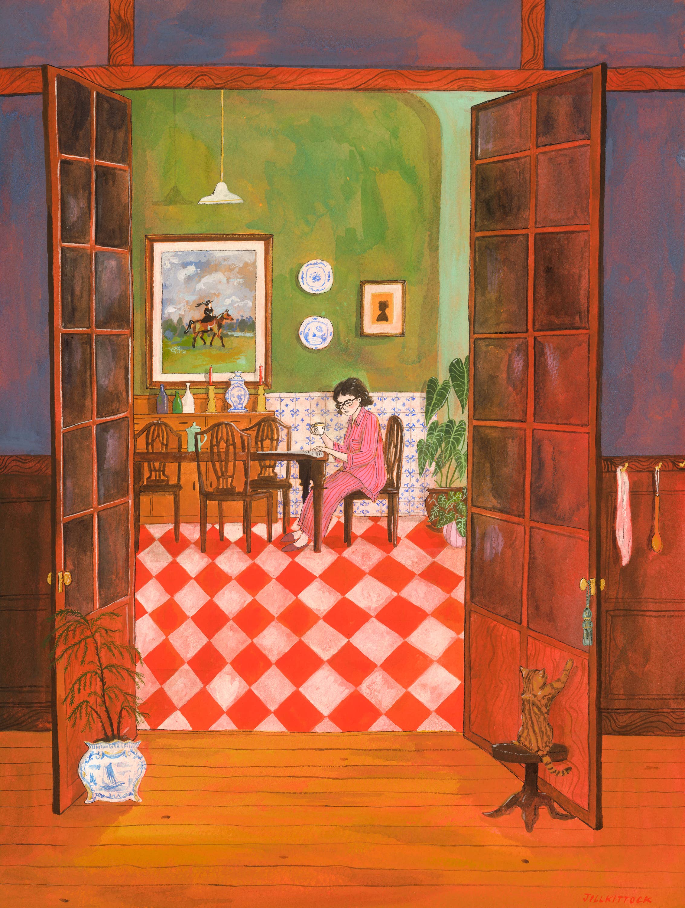 Jill Kittock Art & Illustration - Wholesale Art Print - Morning Coffee Print