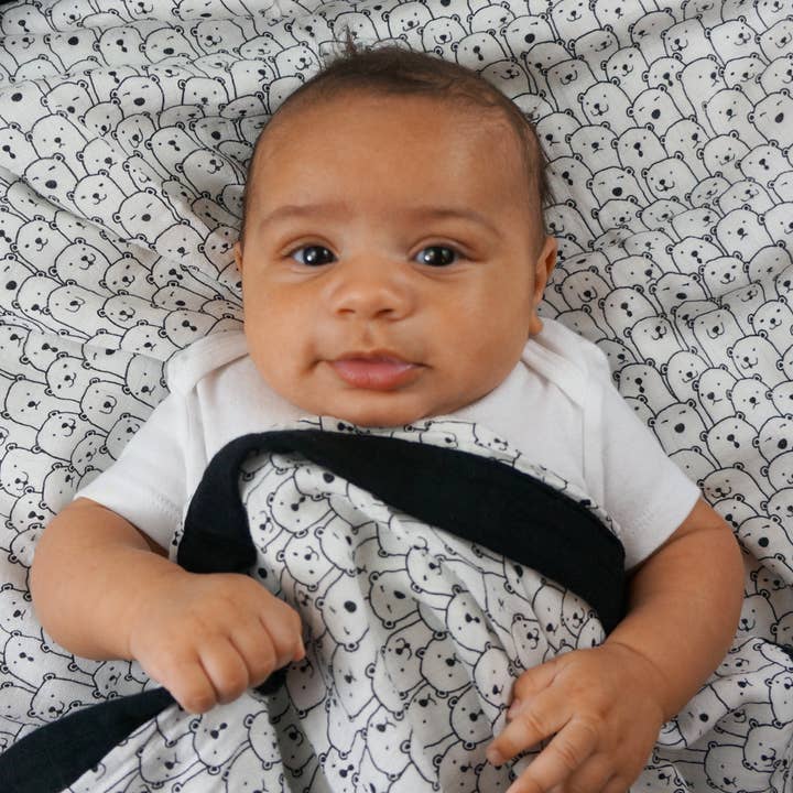 Coperte imbottite in bambù a triplo strato Bears (47"x47") per la vendita all'ingrosso da parte di Bambino Land