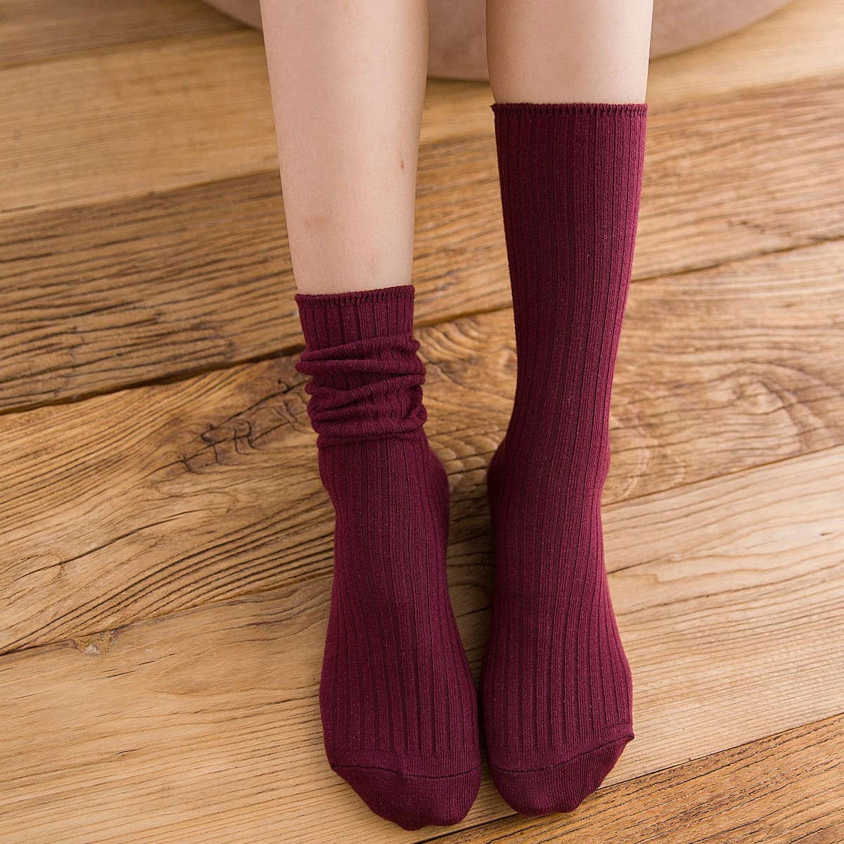 ACCITY - Wholesale Socks - Women's - AUTUMN AND WINTER SOLID COLOR MID-CALF SOCKS_CWMS091615