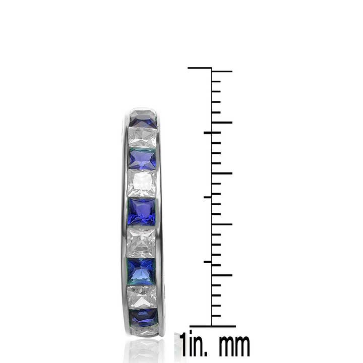 Genevive - Vente Créoles - Superbes créoles en argent sterling avec zircone cubique5