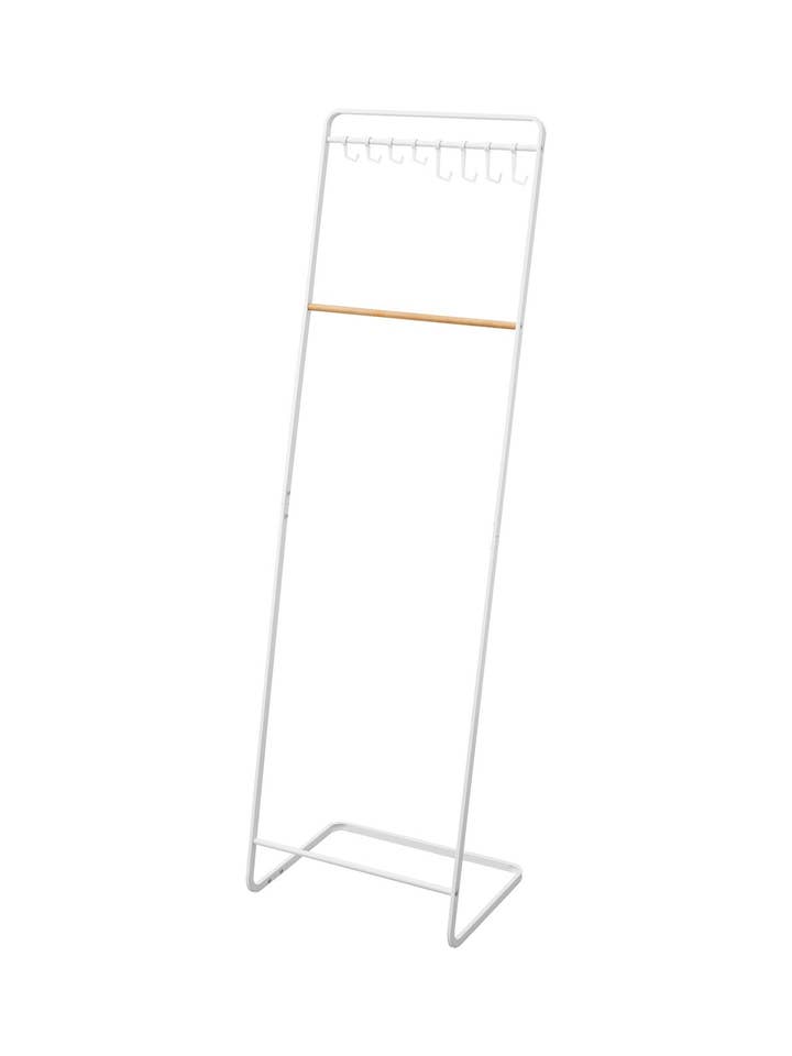 Porte-manteau avec rangement pour chapeaux (66 po H) - Acier + Bois pour la vente par Yamazaki Home