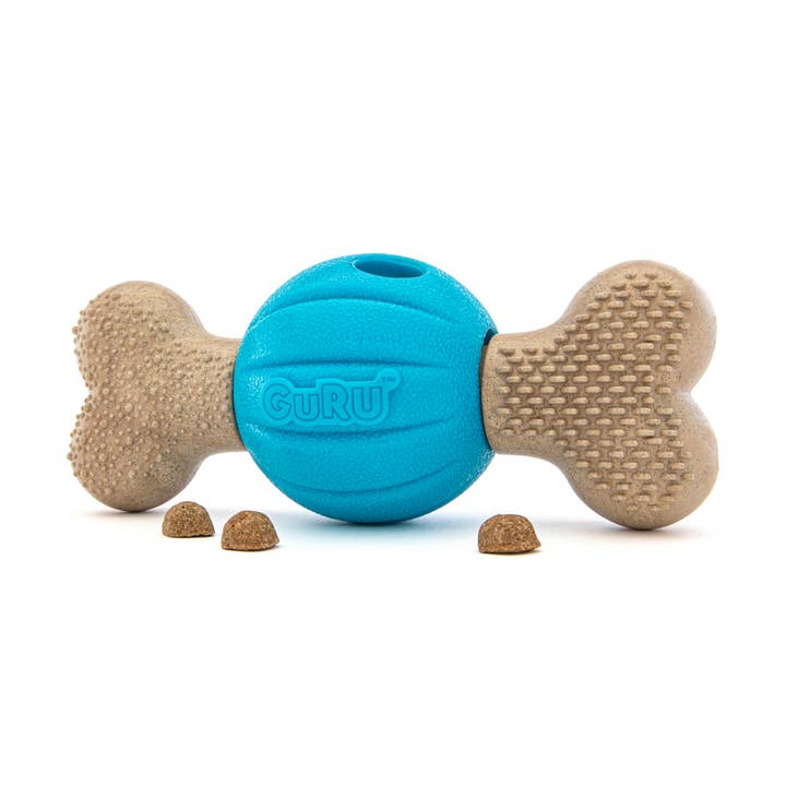 GURU Pet Company Spin & Chew Bacon Bone Dental Dog Toy for wholesale by Pet Palette Distribution