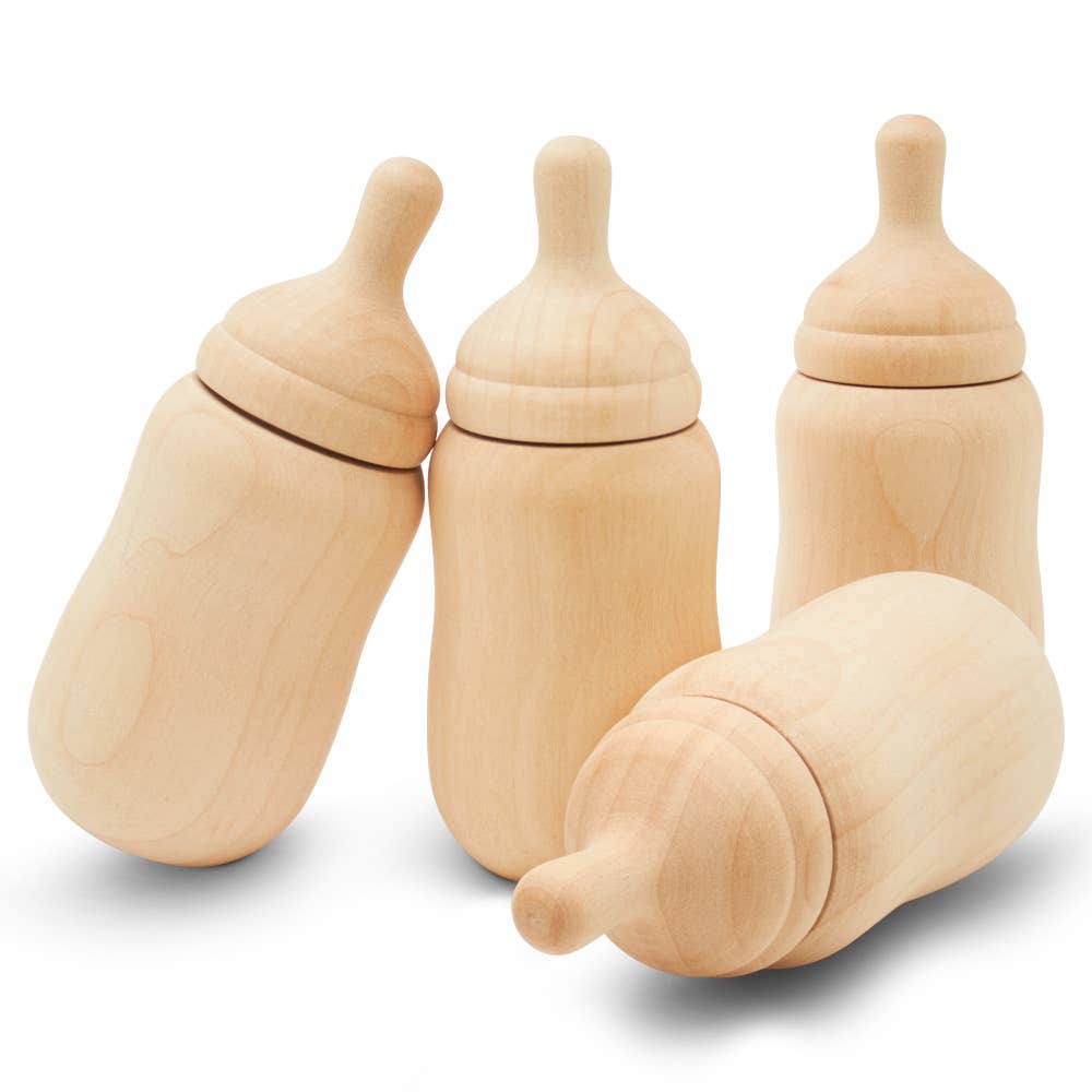 Woodpeckers Crafts - Vente Accessoire de poupée – enfant - Poupée en bois de 4" Bouteille2