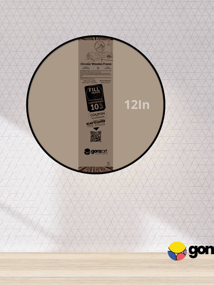 Round Wooden Frame For Art. Round 12IN for wholesale by Gonz.Art