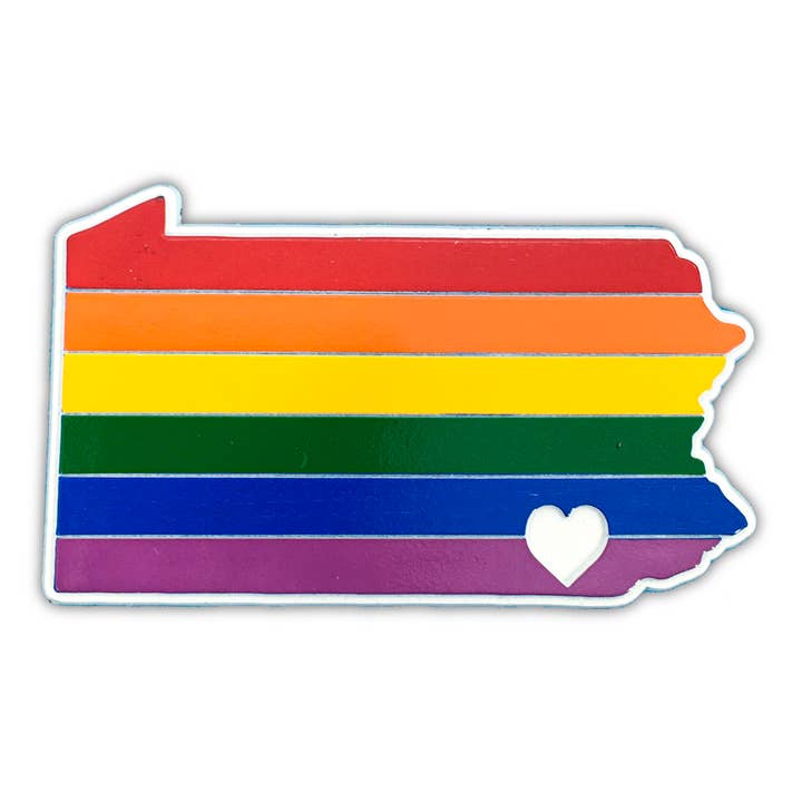 Rainbow Pennsylvania 3-D Magnet for wholesale by Lucky Mfg. Co.