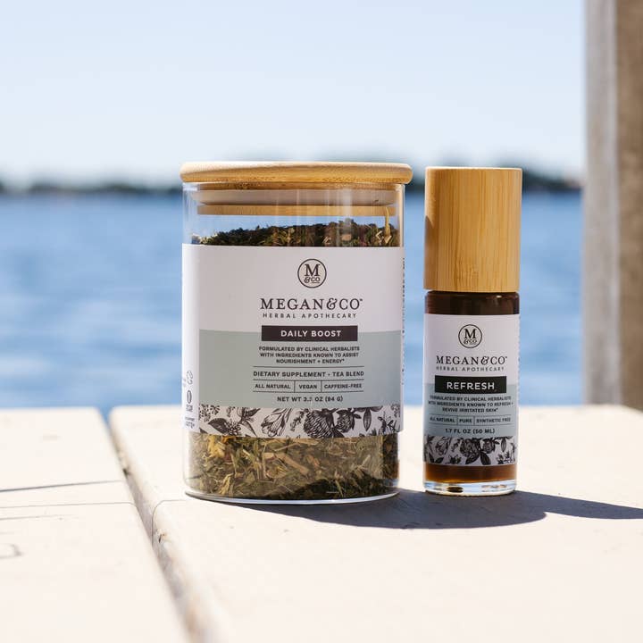 MEGAN & CO. Herbal Apothecary - Wholesale Health/Detox Tea - Daily Boost Tea Blend (94g) – Vitality + Nutrients3