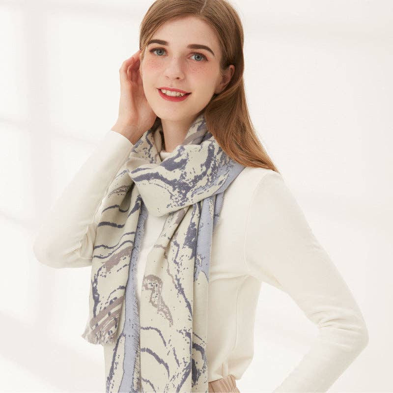 Funkyrel® Atzbranding Limited - Wholesale Scarf - Women's - Scarvii - Marble Long Scarf5
